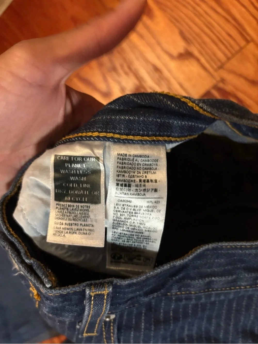 Levi's Dark Blue Straight Leg Jeans